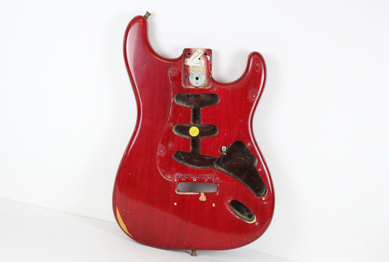 RARE 1979 Vintage Fender Stratocaster ~Killer RELIC~ Factory Wine Red Ash BODY Strat USA 1970s CBS Era