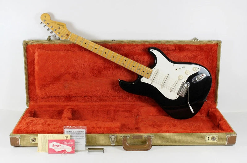 1986 Fender American Vintage '57 Reissue Stratocaster AVRI Blackie ~Eric Clapton~ +OHSC w/Case Candy 1980s USA Strat