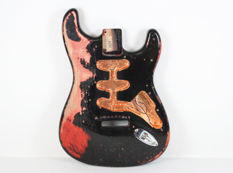 Vintage Fender MJT Stratocaster 1962 AVRI 62' Reissue ~Heavy Relic~ Black Body USA Strat