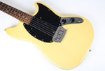 1976 Vintage Fender Musicmaster Guitar Olympic White Blonde All Original ~Rosewood~ USA 1970s CBS