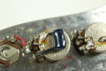 1974 Vintage Fender Jazz Bass Control Plate Stackpole Potentiometers Pots Cap 1970's USA