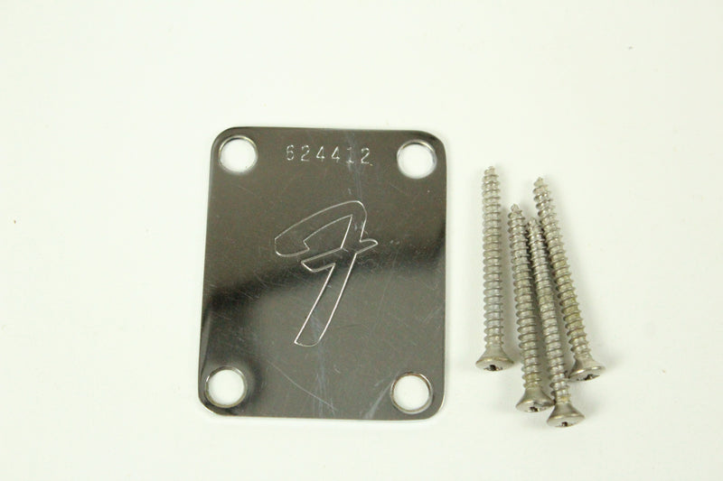 1975 Vintage Fender Precision Bass/Telecaster/Jazz Bass Neck Plate w/Orginal Screws 1970s USA