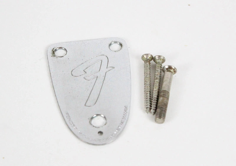 1978 Vintage Fender Precision/Jazz/Telecaster Bass NECKPLATE 3-Bolt Chrome 1970s-1980s USA