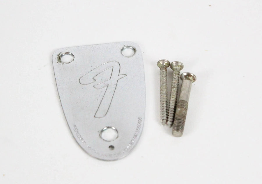 1978 Vintage Fender Precision/Jazz/Telecaster Bass NECKPLATE 3-Bolt Chrome 1970s-1980s USA