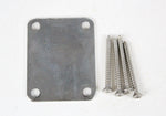 Vintage 4-Bolt Neckplate for Fender Precision Bass/Jazz/Telecaster Bass Neck Plate Chrome ~Aged Patina~