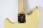 1977 Vintage Fender Musicmaster Guitar Olympic White Blonde All Original ~Beautiful Checking~ USA 1970s CBS