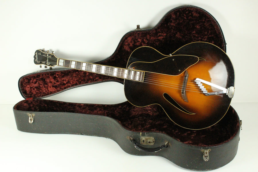 1945 Vintage Gretsch Synchromatic 300 Archtop Post-War Sunburst ~Light Bulb Headstock~ +OHSC 1940s USA