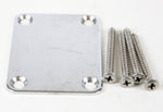 Vintage 4-Bolt Neckplate for Fender Precision Bass/Jazz/Telecaster Bass Neck Plate Chrome ~Aged Patina~