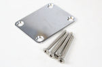 Vintage 4-Bolt Neckplate for Fender Precision Bass/Jazz/Telecaster Bass Neck Plate Chrome ~Aged Patina~