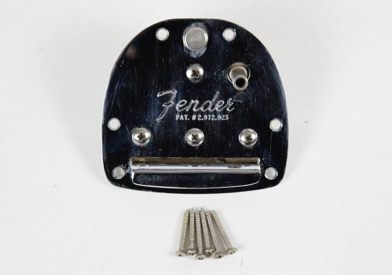 1966 Vintage Fender Jazzmaster/Jaguar Tremolo Vibrato Tailpiece Chrome Very Good w/Original ScrewsEarly-CBS 1960s
