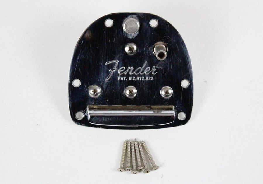 1966 Vintage Fender Jazzmaster/Jaguar Tremolo Vibrato Tailpiece Chrome Very Good w/Original ScrewsEarly-CBS 1960s