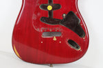 RARE 1979 Vintage Fender Stratocaster ~Killer RELIC~ Factory Wine Red Ash BODY Strat USA 1970s CBS Era