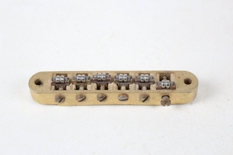 Sung IL BM003 Tune-O-Matic Aged GOLD Bridge w/Roller Saddles ~Honest PATINA~
