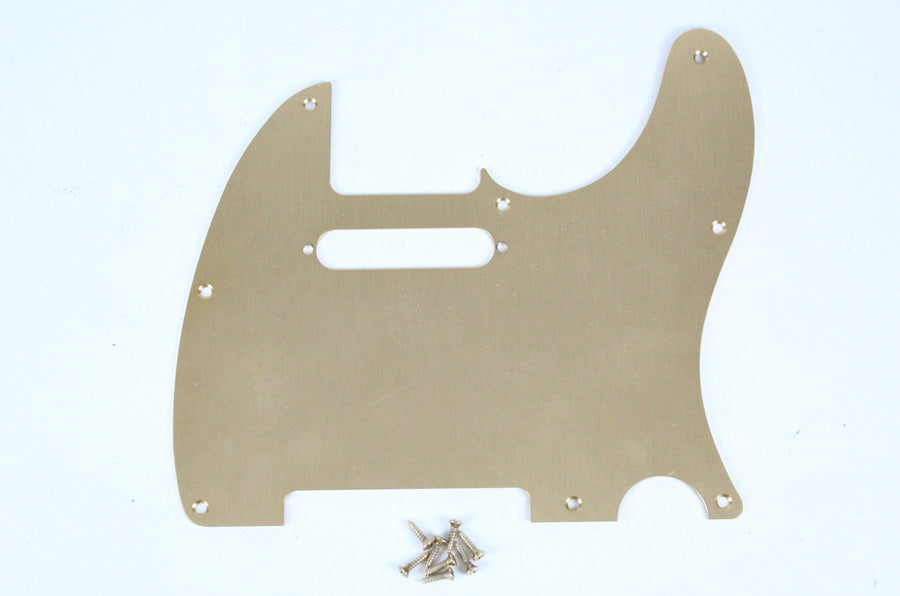 New Fender Telecaster Gold Brushed Aluminum Replacement Pickguard Tele Pick Guard TL