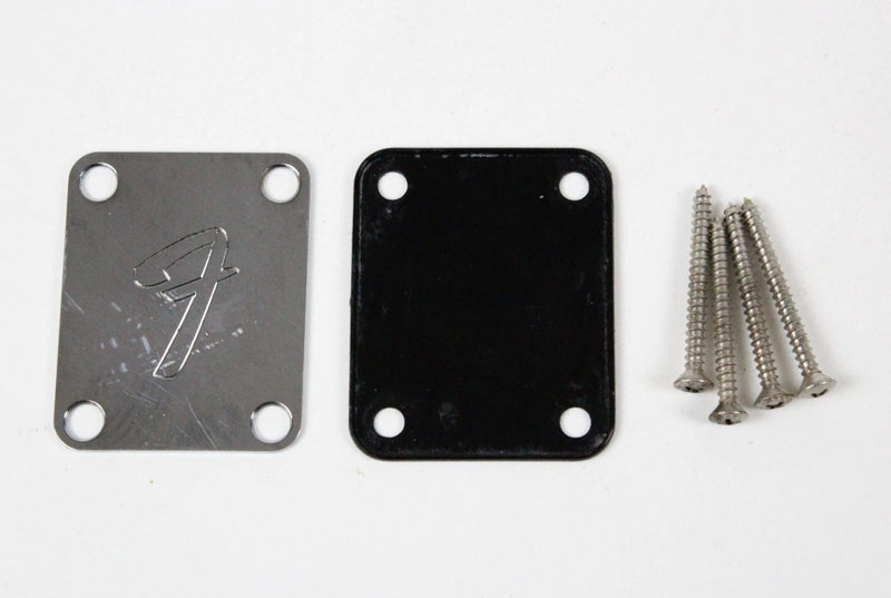 1977 Vintage Fender Precision Bass/Jazz/Telecaster Bass NECKPLATE USA 4-Bolt 1970s w/Original Screws and Gasket