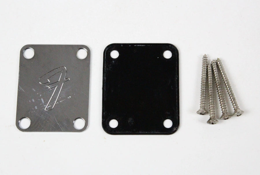 1977 Vintage Fender Precision Bass/Jazz/Telecaster Bass NECKPLATE USA 4-Bolt 1970s w/Original Screws and Gasket