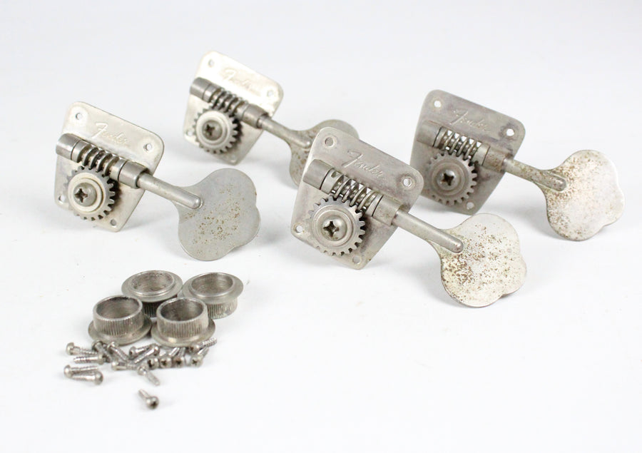 1968-1972 Vintage Fender Jazz/Telecaster/Precision Bass PBass ~NICKEL TUNERS~ Set 1969,1970,1971