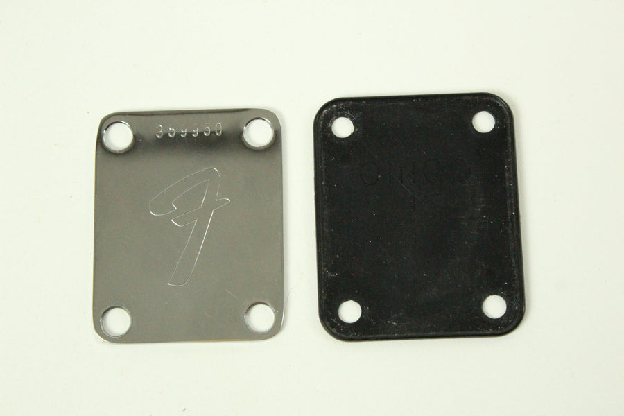 1972 Vintage Fender Telecaster/Stratocaster/Jaguar/Jazzmaster 4-Bolt Neck Plate Chrome 1970s USA