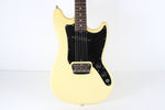 1977 Vintage Fender Musicmaster Guitar Olympic White Blonde All Original ~Beautiful Checking~ USA 1970s CBS
