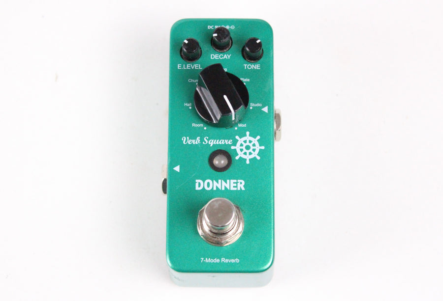 Donner Verb Square Digital Reverb Guitar Pedal 7 Modes True Bypass ~GREEN~