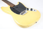 1976 Vintage Fender Musicmaster Guitar Olympic White Blonde All Original ~Rosewood~ USA 1970s CBS