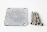 Vintage 4-Bolt Neckplate for Fender Precision Bass/Jazz/Telecaster Bass Neck Plate Chrome ~Aged Patina~