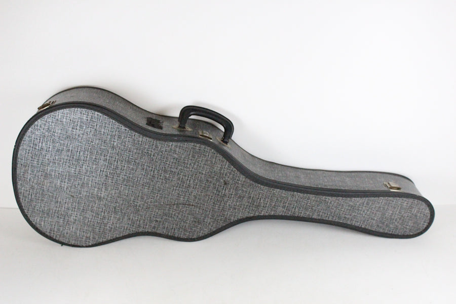 Vintage 1960s Parlor Guitar Case Silver and Black for Gibson LG/B-25 Martin 00-18