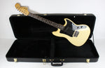 1977 Vintage Fender Musicmaster Guitar Olympic White Blonde All Original ~Beautiful Checking~ USA 1970s CBS