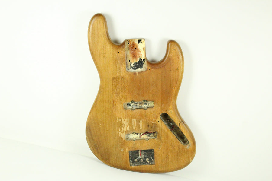 1975 Vintage Fender Jazz Bass Alder 4-Bolt BODY Light Weight ~Killer WEAR~USA 1970s