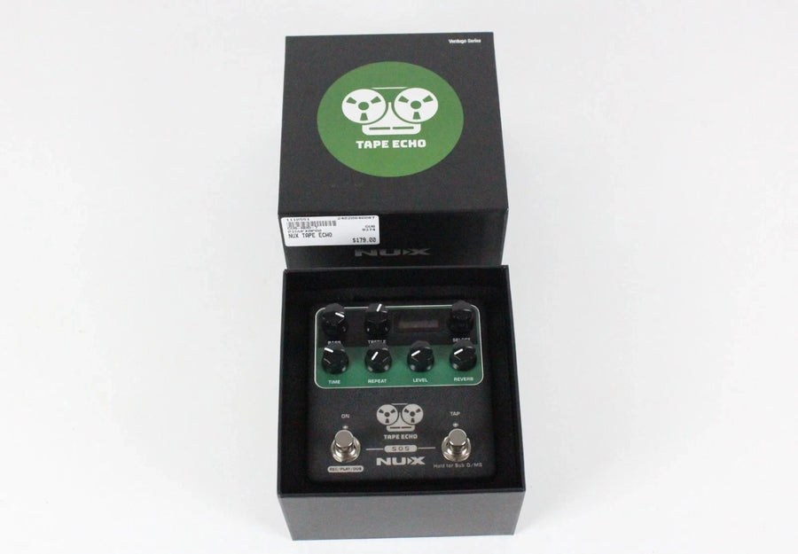 MINT NuX NDD-7 Tape Echo Black/Green w/Original BOX & Owners Manual