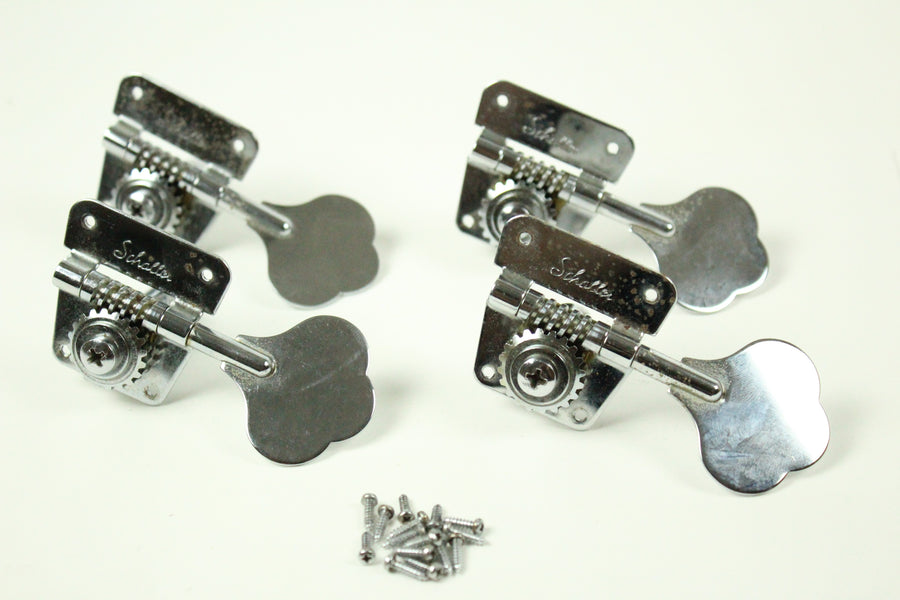 1970s Vintage Schaller Tuners Set for Fender Jazz Bass/Telecaster/Precision Bass ~CHROME~ W.Germany