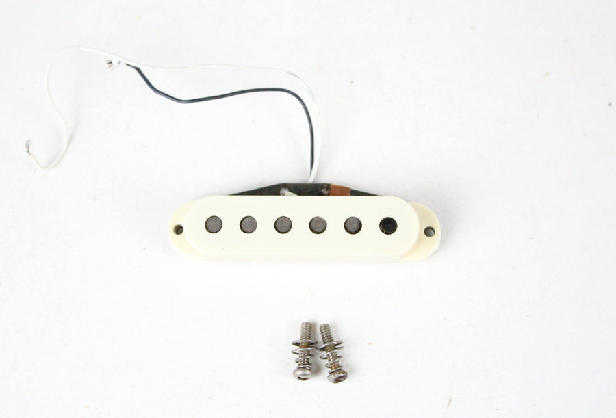 1980 Vintage Fender Stratocaster Gray-Bottom Flat-Pole MIDDLE PICKUP 1979 Strat White Cover