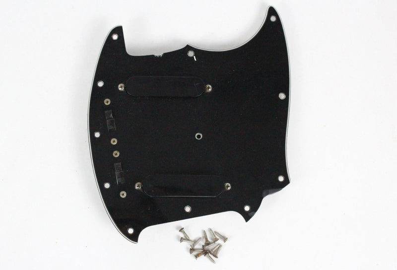 1977 Vintage Fender Mustang Loaded Pickguard Pickups Black USA w/Original Screws 1970s
