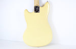 1977 Vintage Fender Musicmaster Guitar Olympic White Blonde All Original ~Beautiful Checking~ USA 1970s CBS