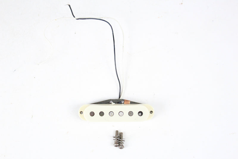 1980 Vintage Fender Stratocaster Gray-Bottom Flat-Pole NECK PICKUP 1979 Strat White Cover