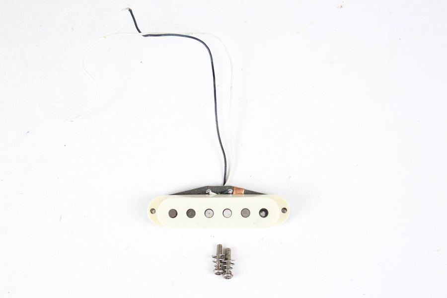 1980 Vintage Fender Stratocaster Gray-Bottom Flat-Pole NECK PICKUP 1979 Strat White Cover