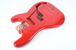 1976 Vintage Fender Precision Bass Bright Red Refinish Alder 4-Bolt BODY PBass 1970s USA