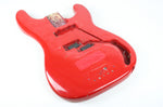 1976 Vintage Fender Precision Bass Bright Red Refinish Alder 4-Bolt BODY PBass 1970s USA