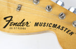 1977 Vintage Fender Musicmaster Guitar Olympic White Blonde All Original ~Beautiful Checking~ USA 1970s CBS