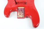 1976 Vintage Fender Precision Bass Bright Red Refinish Alder 4-Bolt BODY PBass 1970s USA