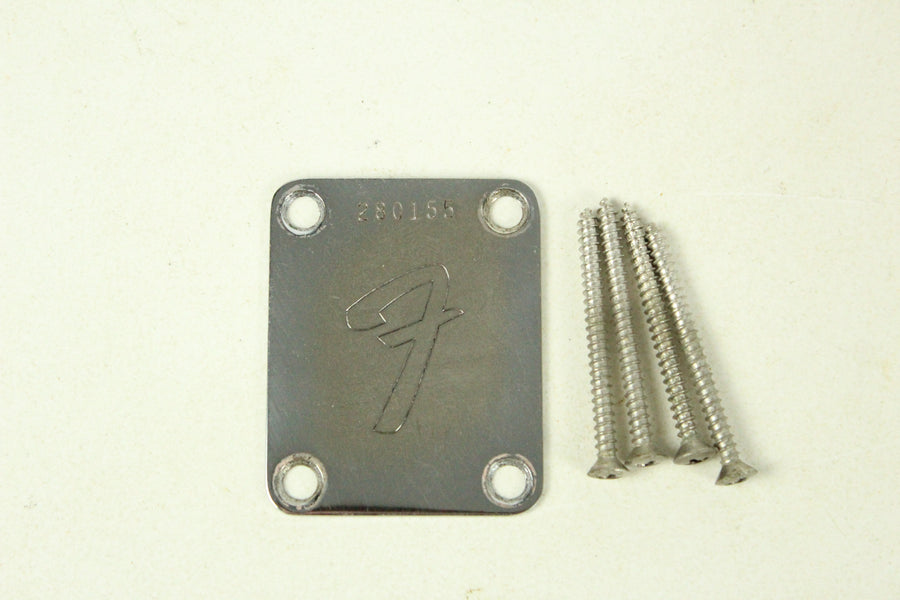 1966 Vintage Fender Jaguar NeckPlate Stratocaster/Telecaster/Mustang/Jazzmaster 4-Bolt Neck Plate USA 1960s Early-CBS