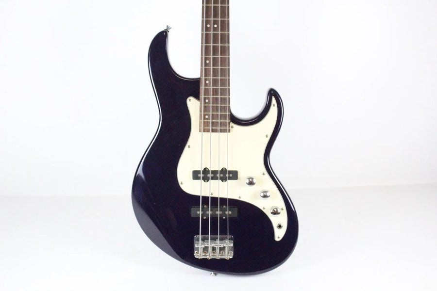 Early 2000's Silvertone Midnight Purple Indigo Jazz Bass J-Style Bass ~Rosewood Fretboard~