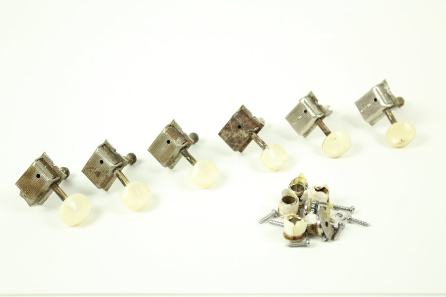 1956-1964 Vintage Fender Musicmaster Duo-Sonic Kluson Deluxe TUNERS Single-Line White Button Pre-CBS