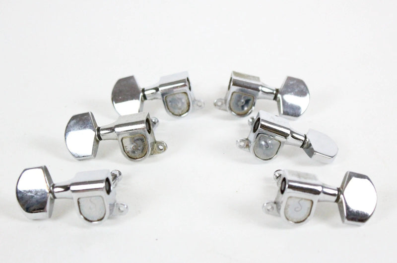 1970s-1980s VINTAGE Schaller Chrome 3x3 Tuners Made in W. Germany for Gibson Les Paul/SG