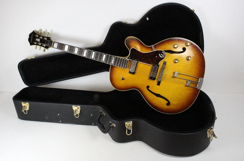 RARE 1966 Vintage Epiphone Broadway E252 Archtop Guitar Sitka Spruce/Maple/Brasilian Rosewood Mini-Humbuckers USA 1960s