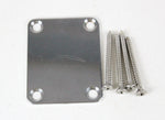 Vintage 4-Bolt Neckplate for Fender Precision Bass/Jazz/Telecaster Bass Neck Plate Chrome ~Aged Patina~