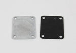 Fender Strat/Tele/Jazz Bass Neck PLATES Chrome & Black Set 51mmx64mm USA