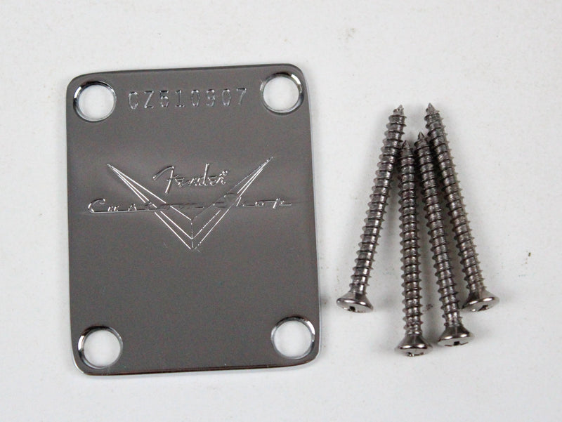 2009 Fender Custom Shop Stratocaster/Telecaster Custom Classic Chrome Neck Plate USA Strat 4-Bolt NP
