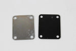 Fender Strat/Tele/Jazz Bass Neck PLATES Chrome & Black Set 51mmx64mm USA