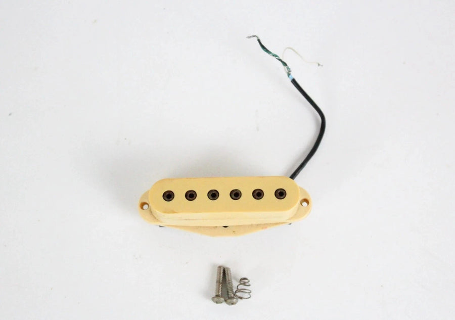 1980s Vintage DiMarzio SDS-1 PAF BRIDGE Pickup ~CREAM/White~ 8.61K Reading USA Stratocaster